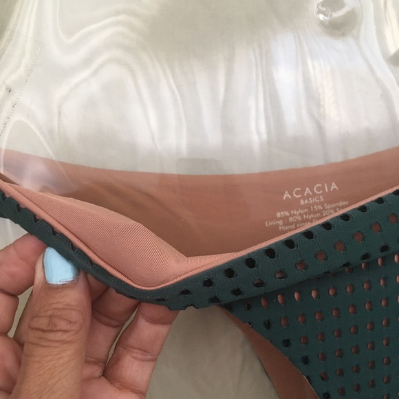 ✨GUC 🏷 ACACIA 👙 SET Awapui & Hookipa 🦚 in mesh seaweed green - Picture 7 of 8